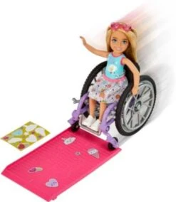 Barbie Chelsea-Puppe (blond) Und Rollstuhl. Spielzeug Für Kinder Ab 3 Jahren -Trendiger Spielzeugladen 26406524 04