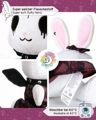 Corimori® Alice Das Gothic-Häschen 26cm Stofftier Plüschtier 5 Corimori® Alice Das Gothic-Häschen 26cm Stofftier Plüschtier – Bild 5