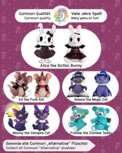 Corimori® Alice Das Gothic-Häschen 26cm Stofftier Plüschtier 11 Corimori® Alice Das Gothic-Häschen 26cm Stofftier Plüschtier -Trendiger Spielzeugladen 29117806 06