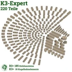 Baumkinder Kugelbahn Holz "K3-Expert" Mit Stecksystem (220 Teile) - Eine Murmelbahn Die Standhält! -Trendiger Spielzeugladen 29465007 03