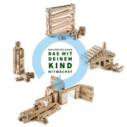 Baumkinder Kugelbahn Holz Ab 1 Jahr Und Stapelturm In Einem Holzspielzeug Vereint - Mini ( 32 Teile) -Trendiger Spielzeugladen 29465009 05