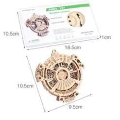 Brightake DIY Holz 3D Puzzle Zusammengesetztes Spielzeug Selbst Montage Mechanische Kalender Holz Getriebe Modell -Trendiger Spielzeugladen 30564704 05